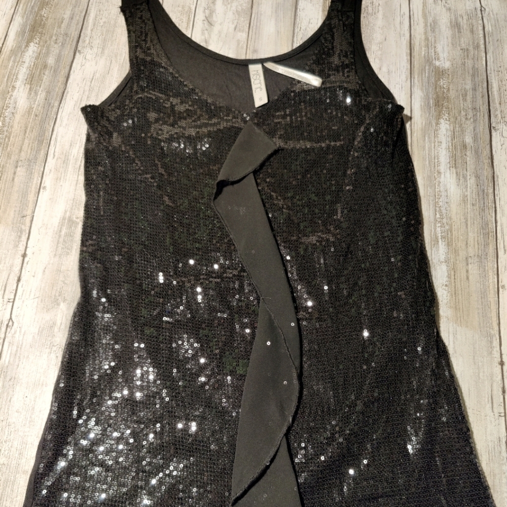 Kische Black Sequin Tank Top